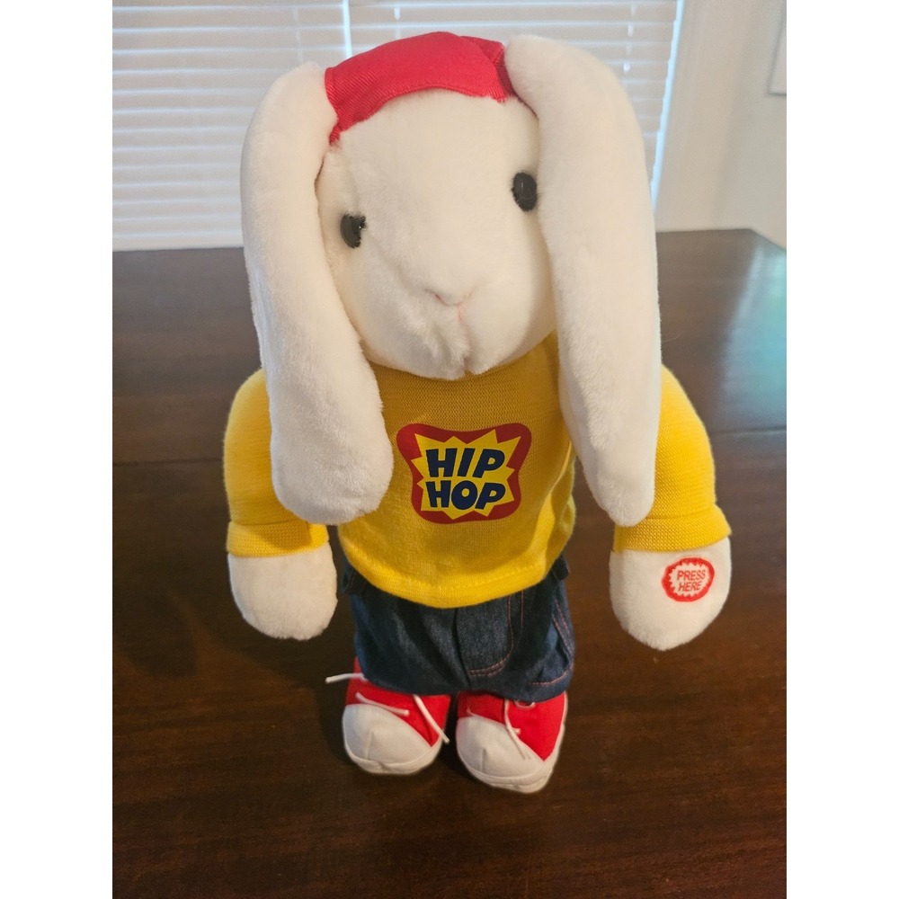 Avon Collectable Kids Hip Hop Harry Dancing Singing 15" Rabbit Plush 2002‎ Works
